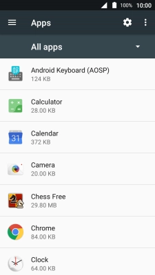 Press the required app.