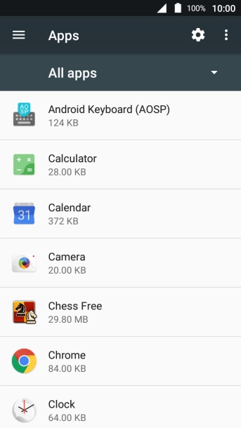 Press the required app.