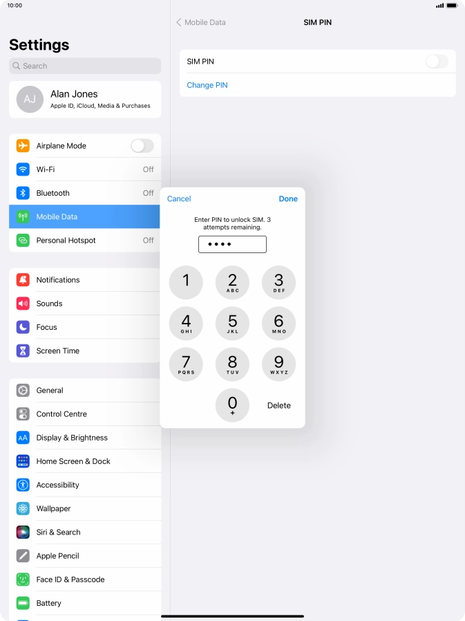 Key in your PIN and press Done.