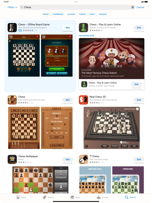 Press the required app.