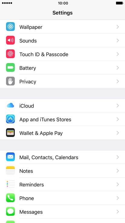 Press Mail, Contacts, Calendars.