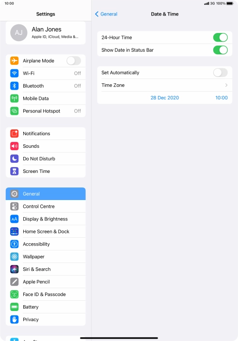 Press the indicator next to 