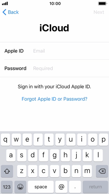 Press the field next to 