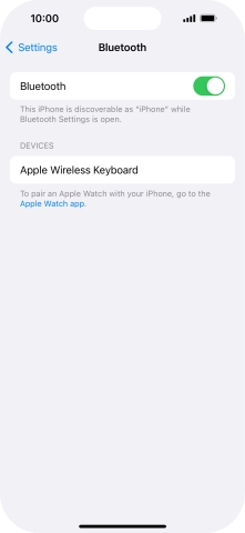 Press the required Bluetooth device and follow the instructions on the screen to pair the device with your phone.