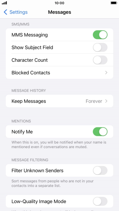 Press the Home key to return to the home screen.
