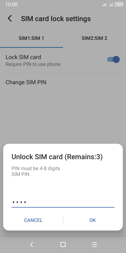 Key in your PIN and press OK.