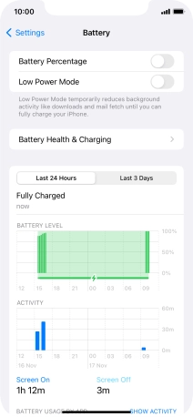 Press the indicator next to 