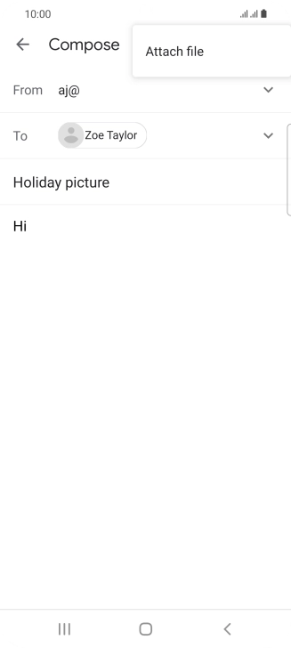 Press Attach file and go to the required folder.