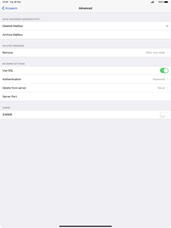 Press the indicator next to 