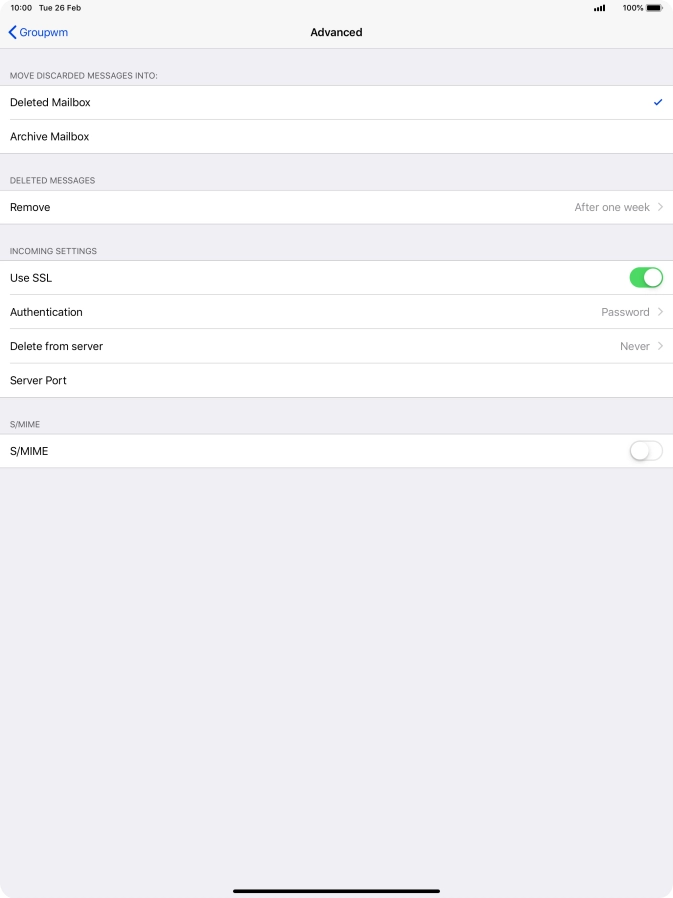 Press the indicator next to 