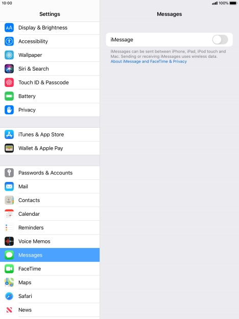 Press the indicator next to 