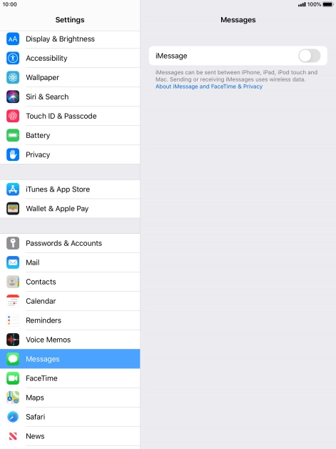 Press the indicator next to 