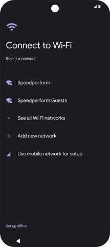Press the required Wi-Fi network.