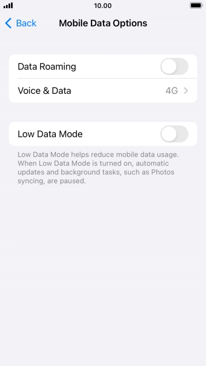 Press the indicator next to 