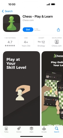 Press Get and follow the instructions on the screen to install the app.