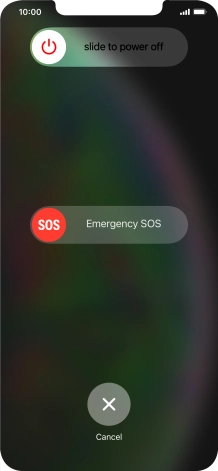 Press and drag the power off icon right.