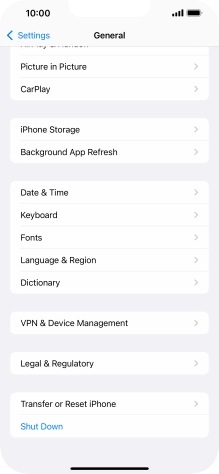 Press Transfer or Reset iPhone.