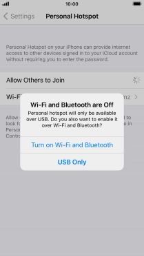 If Wi-Fi is turned off, press Turn on Wi-Fi and Bluetooth.