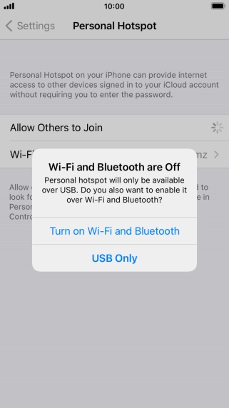 If Wi-Fi is turned off, press Turn on Wi-Fi and Bluetooth.