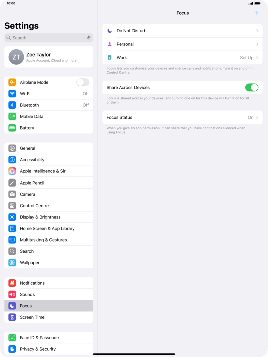 Press Do Not Disturb.