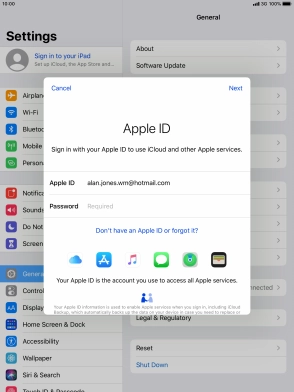 Press the field next to 