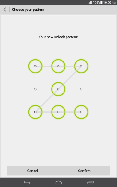 Repeat the selected lock code and press Confirm.