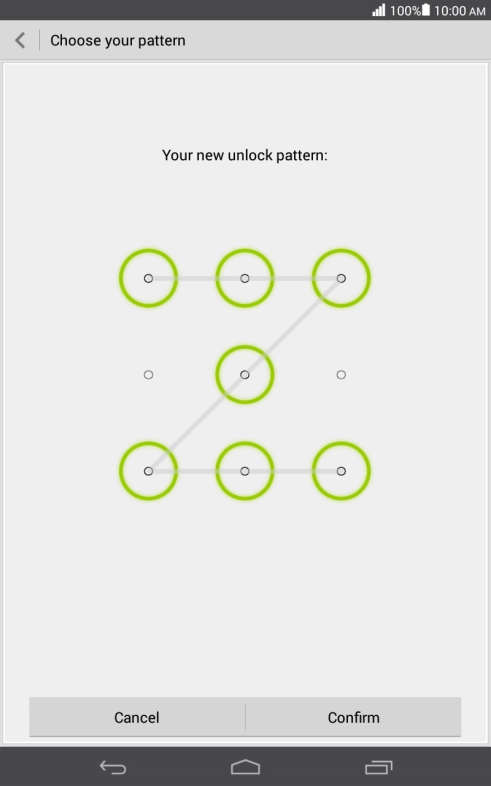 Repeat the selected lock code and press Confirm.