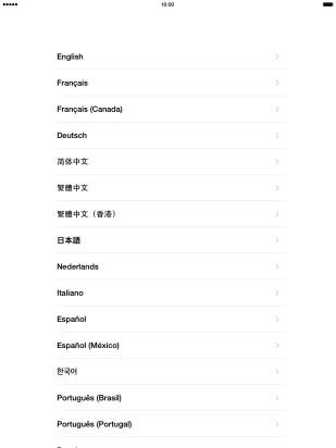 Press the required language.