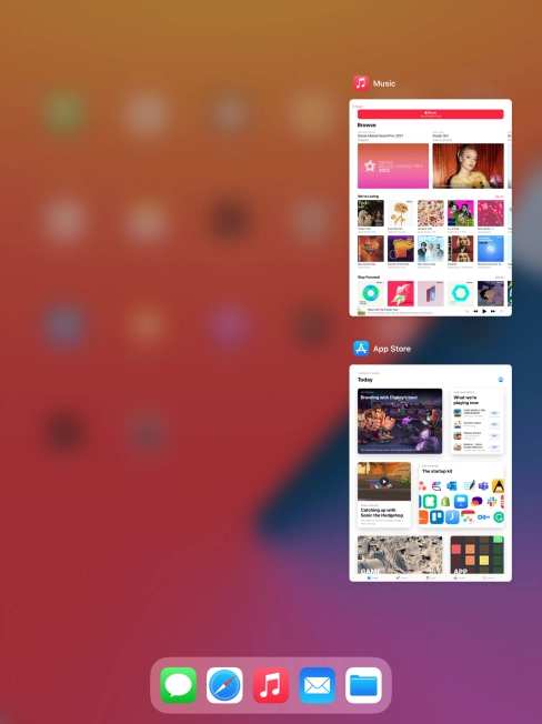 Slide upwards on the required application to end it.