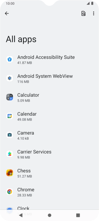 Press the required app.