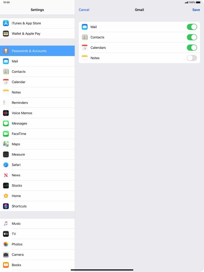If this screen is displayed, you email account has been recognised and set up automatically. Follow the instructions on the screen to key in more information and finish setting up your tablet.