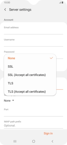 Press None to turn off the function.