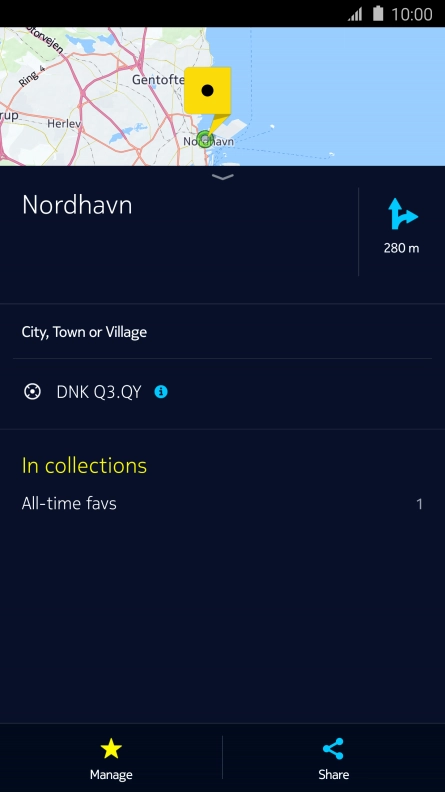 Press the navigation icon.