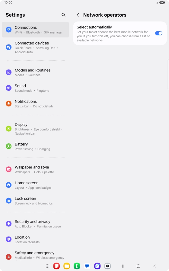 Press the indicator next to 