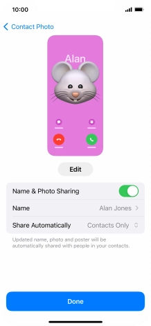Press the indicator next to 