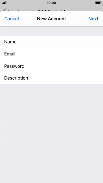 Press Description and key in the required name.