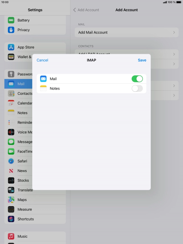 Press Save. Your email account has now been set up. To select more settings for incoming and outgoing server, proceed with the following steps.
