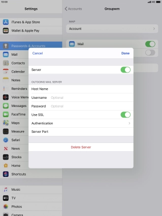 Press the indicator next to 