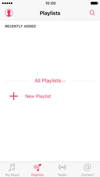 Press New playlist and key in the name of the playlist.