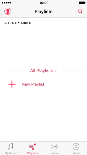 Press New playlist and key in the name of the playlist.