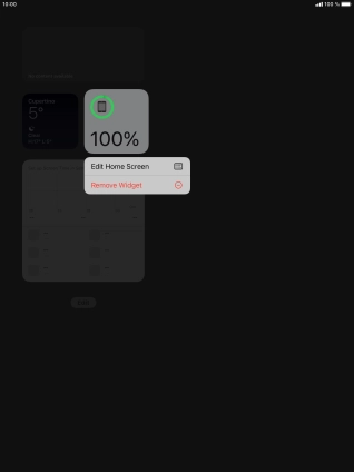 Press Remove Widget.
