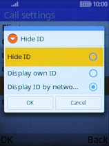 Select Display own ID to turn on the function.