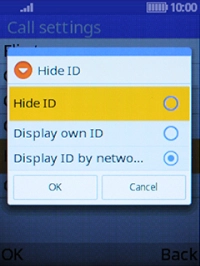 Select Display own ID to turn on the function.