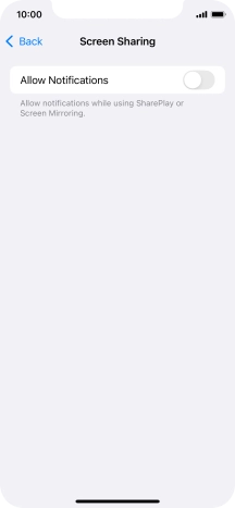 Press the indicator next to 