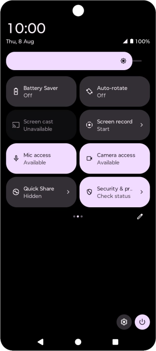 Press the low power mode icon to turn on the function.