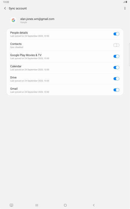 Press the indicator next to 
