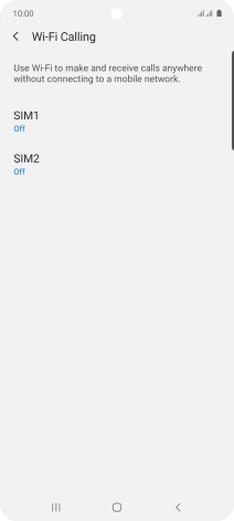 Press the name of the SIM.