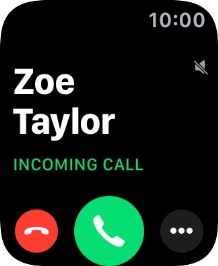 Press the Digital Crown when you get a call.