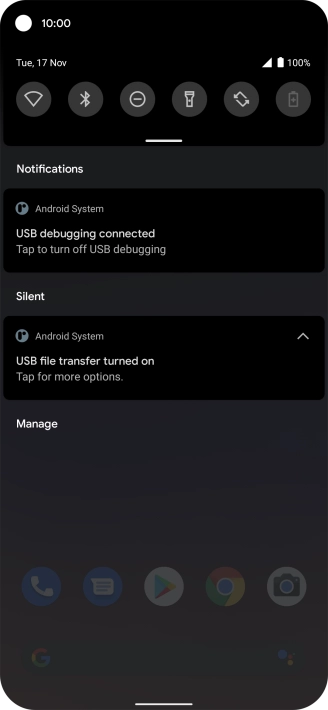 Press Tap for more options..