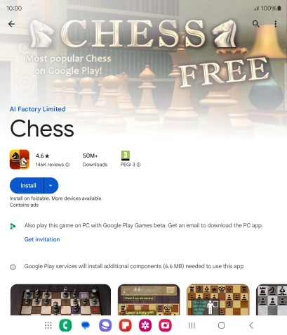 Press Install and follow the instructions on the screen to install the app.